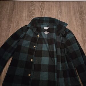 Plaid Button-Up Jacket